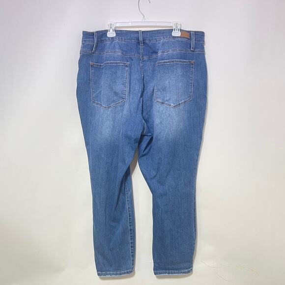 Judy Blue Jeans Womens Plus 22W Blue Distressed Slim Fit Stretchy Pockets - Picture 4 of 10